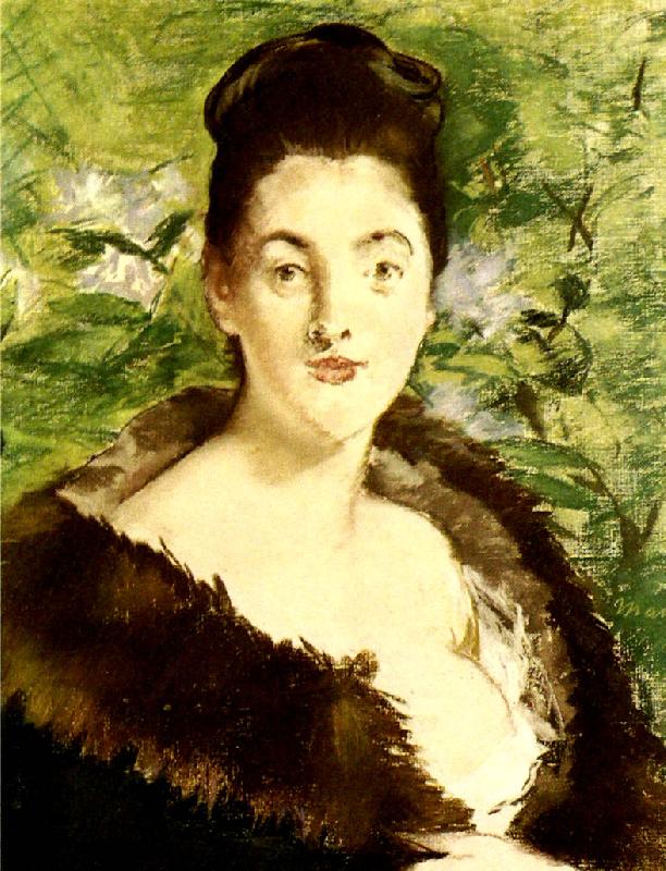 dam med palskrage, Edouard Manet